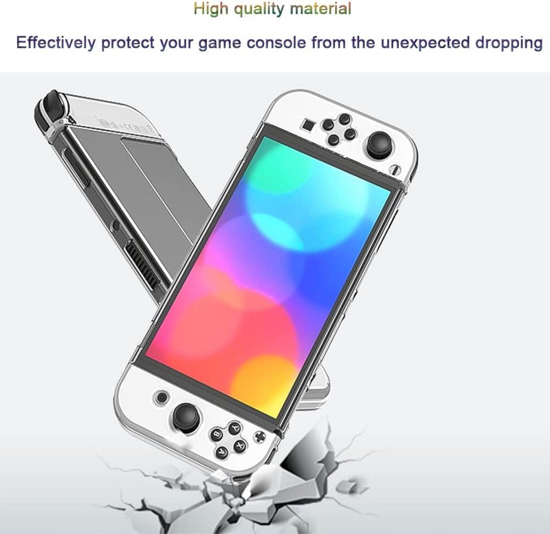 LNtech [Upgraded version] 3 in 1 Dockable Crystal Clear Cover Case Screen Protector Compatible with Nintendo Switch OLED Model 2021 and Joy-Con Controller - Image 2